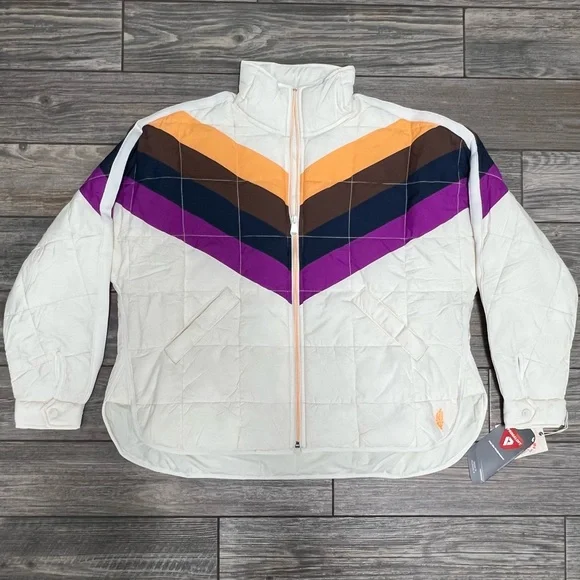 NWT Free People Movement x Hatch XS X-Small Printed Puffer Jacket Packable Coat - Picture 4 of 16